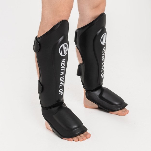 Dirbtinės odos blauzdų ir pėdų apsaugos (juodos) 1